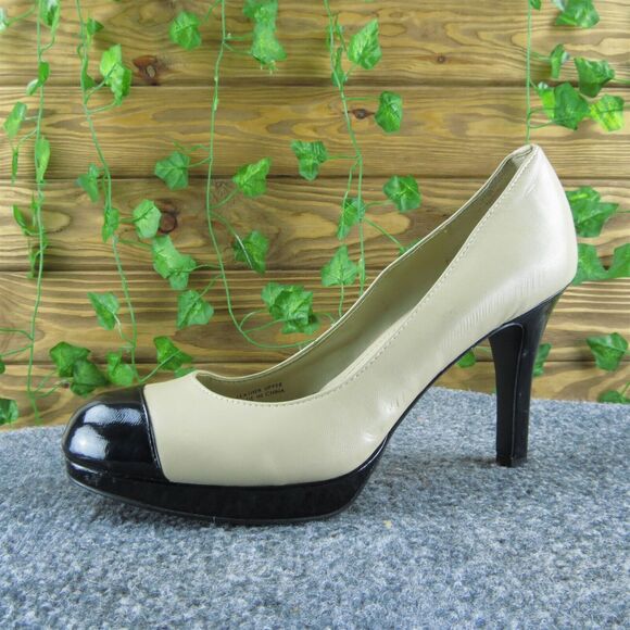 Tahari Women's Laura Cap Toe Platform Brown Leather Pump 7.5M Gently‎ Used 2025 - Picture 1 of 7